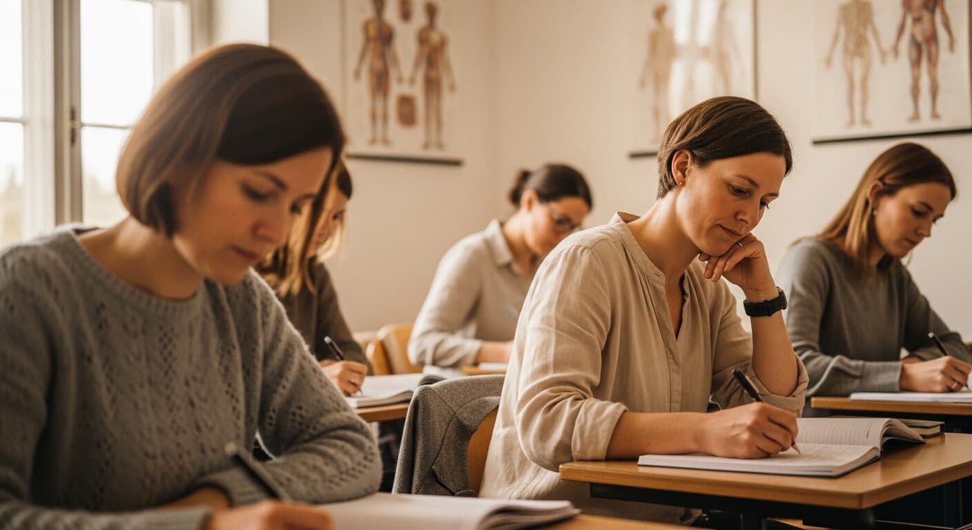 Heilpraktiker-Absolventinnen im Kurs