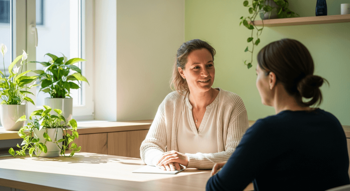Heilpraktikerin in professioneller Patientenberatung